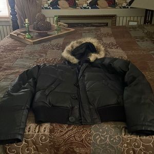 Women's Winter Thicken Coat Lightweight Short Jacket Quilted Parka Fur Hood